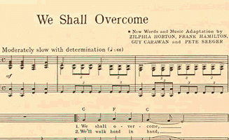 "We Shall Overcome" sheet music (via Library of Congress, public domain image)